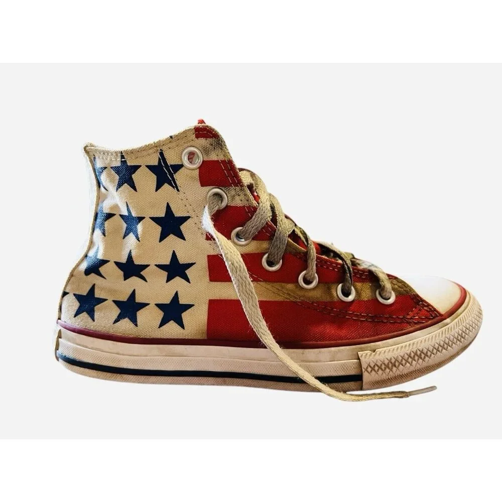 Converse Chuck Taylor All Star High American flag,‎ Junior Size 2 US
